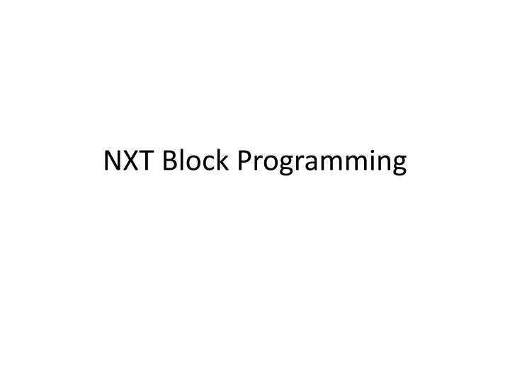 nxt block programming