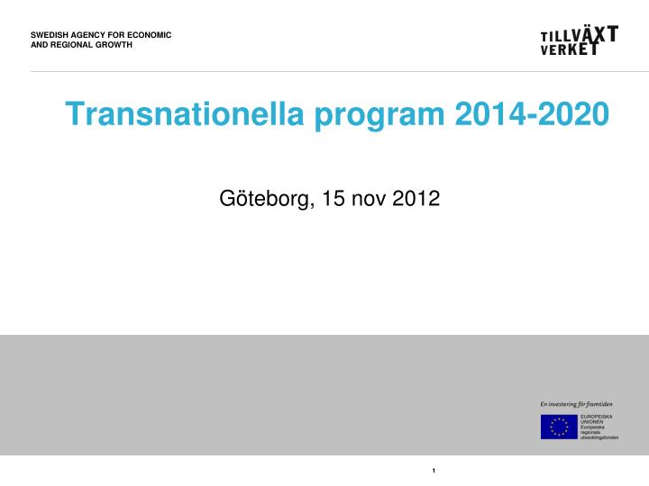 transnationella program 2014 2020