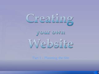 Creating your own Website