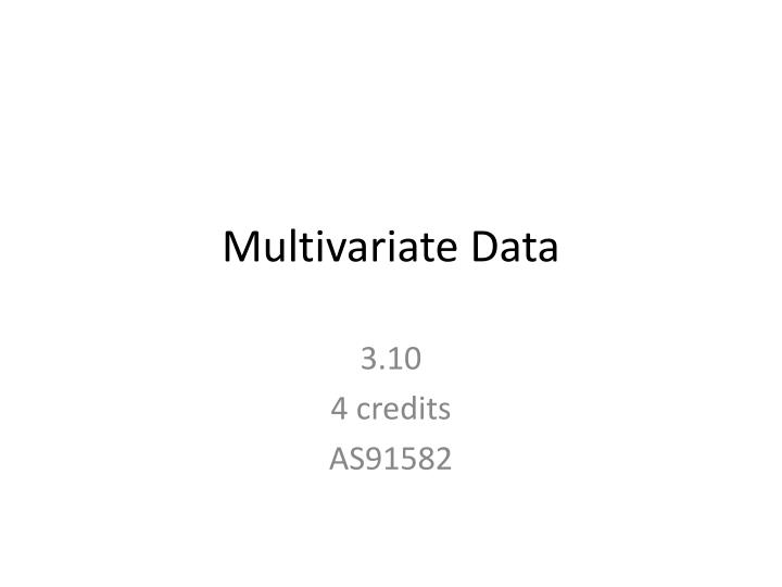 multivariate data
