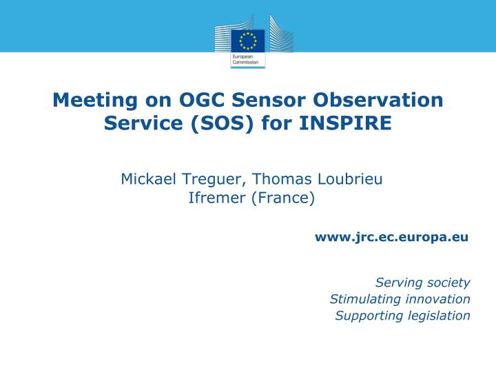 meeting on ogc sensor observation service sos for inspire