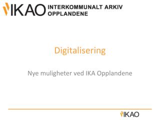 digitalisering
