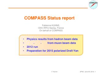 COMPASS Status report
