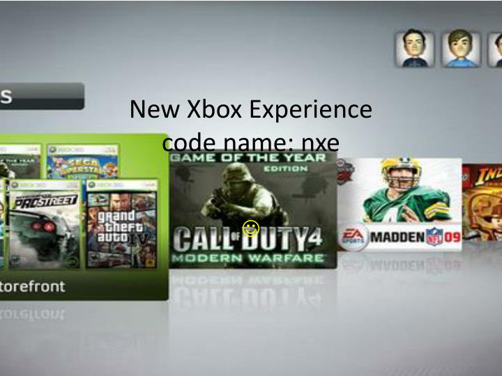 new xbox experience code name nxe