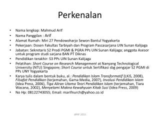 perkenalan