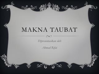 makna taubat
