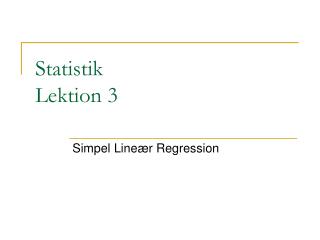 statistik lektion 3