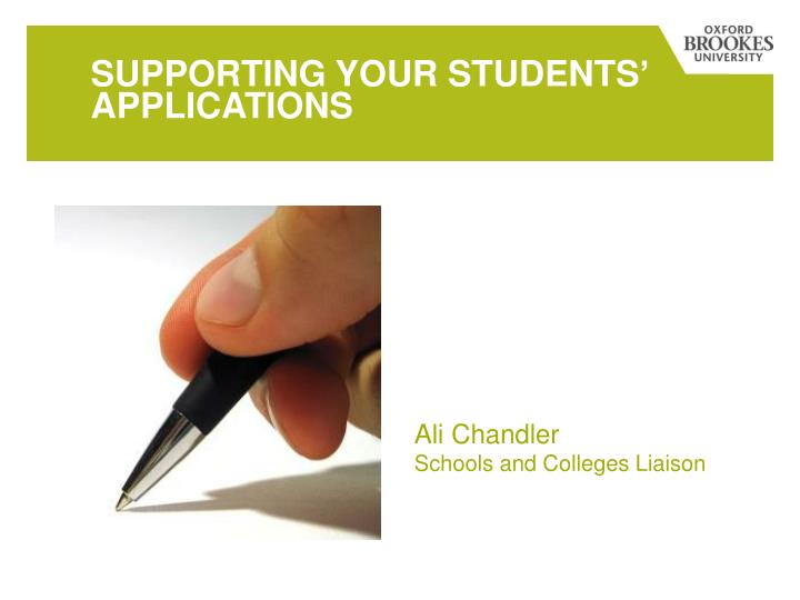 supporting your students applications