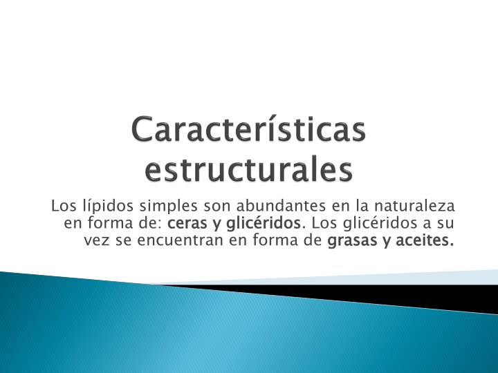 caracter sticas estructurales