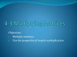 4-3 Multiplying Matrices - slide 1