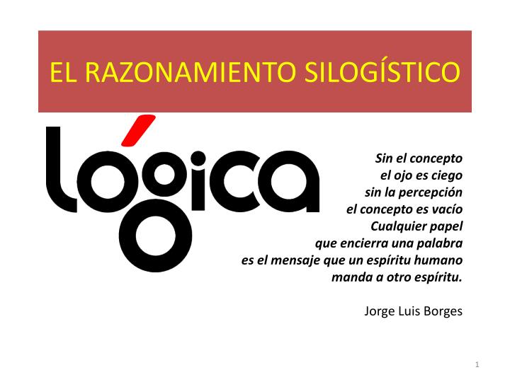 el razonamiento silog stico