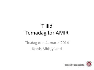 tillid temadag for amir