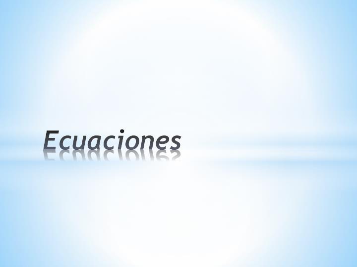 ecuaciones