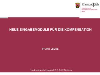 neue eingabemodule f r die kompensation frank lemke