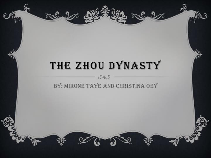 the zhou dynasty