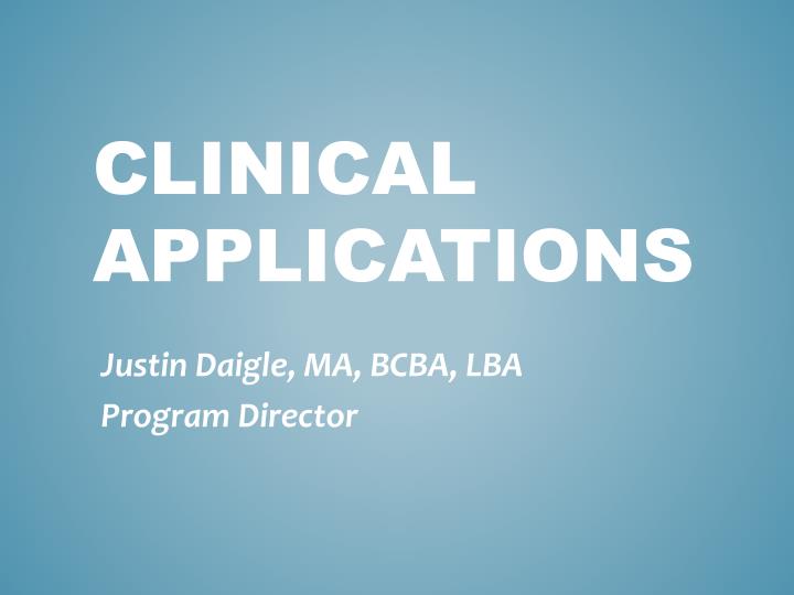 clinical applications