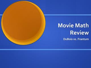 Movie Math Review