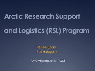 arctic research support and logistics rsl program
