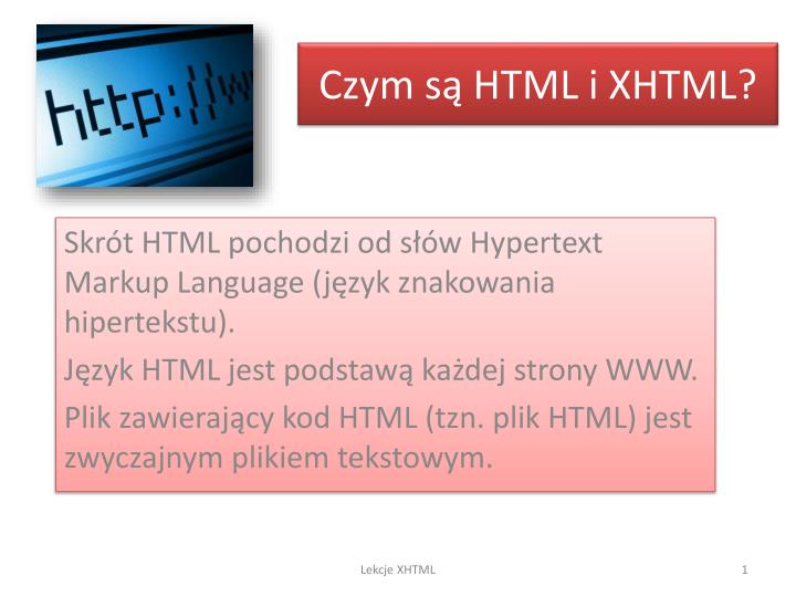 czym s html i xhtml