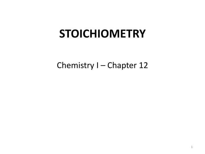 stoichiometry