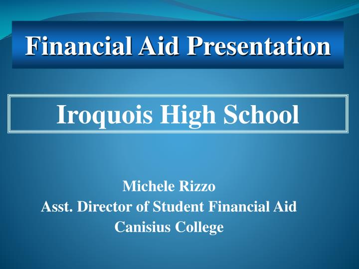 michele rizzo asst director of student financial aid canisius college