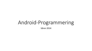 android programmering