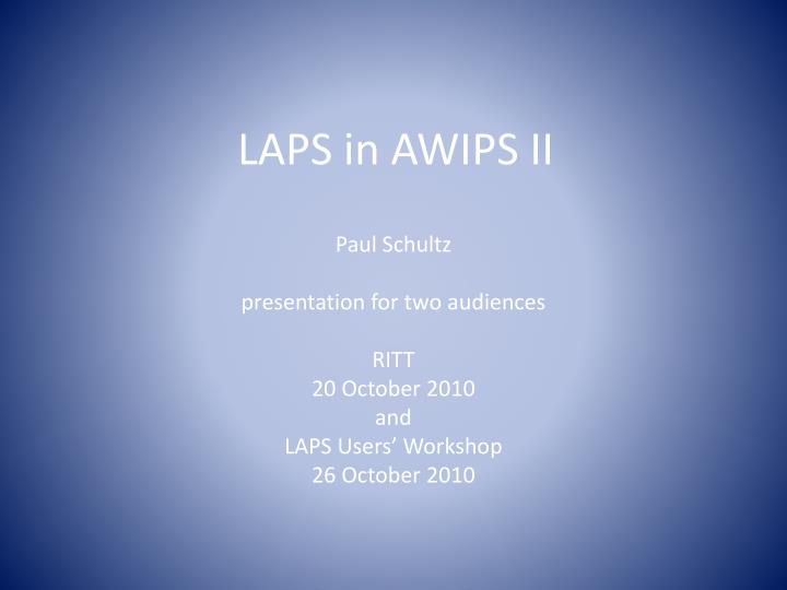 laps in awips ii