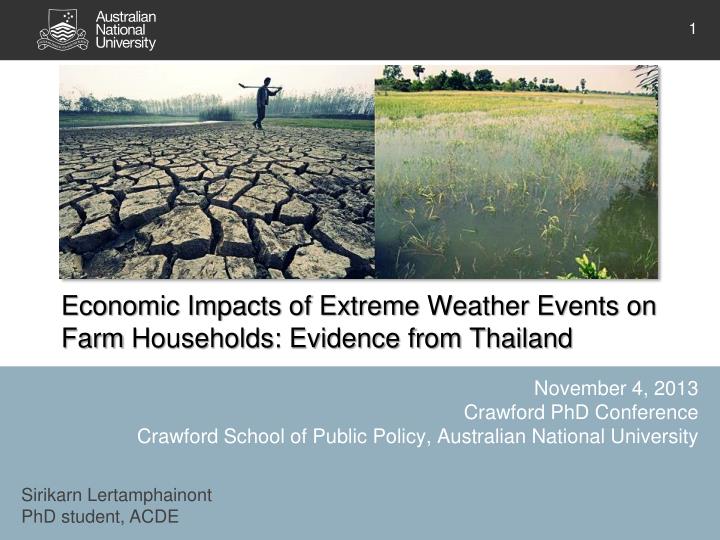 economic impacts of extreme weather events on farm households evidence from thailand