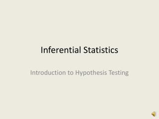 Inferential Statistics