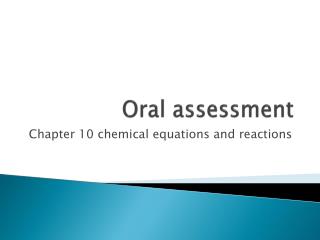 Oral assessment