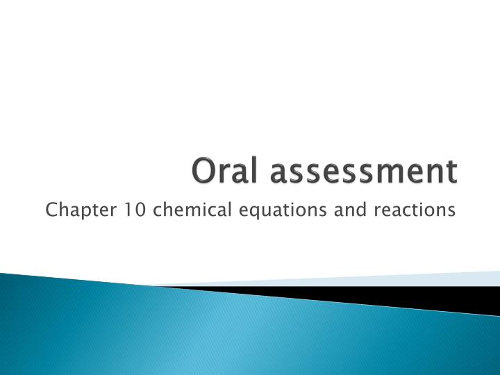oral assessment
