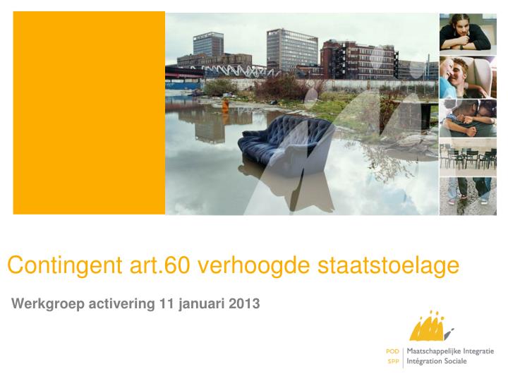 contingent art 60 verhoogde staatstoelage