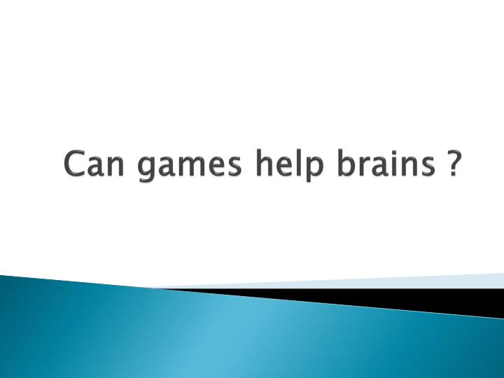can games help brains