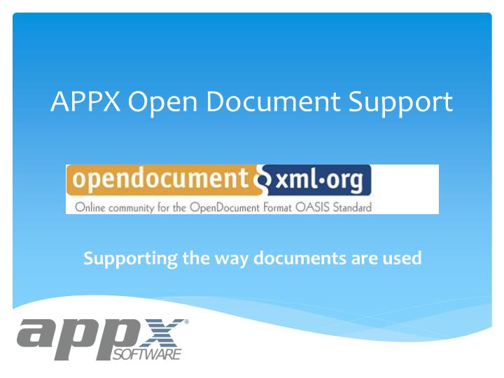 appx open document support