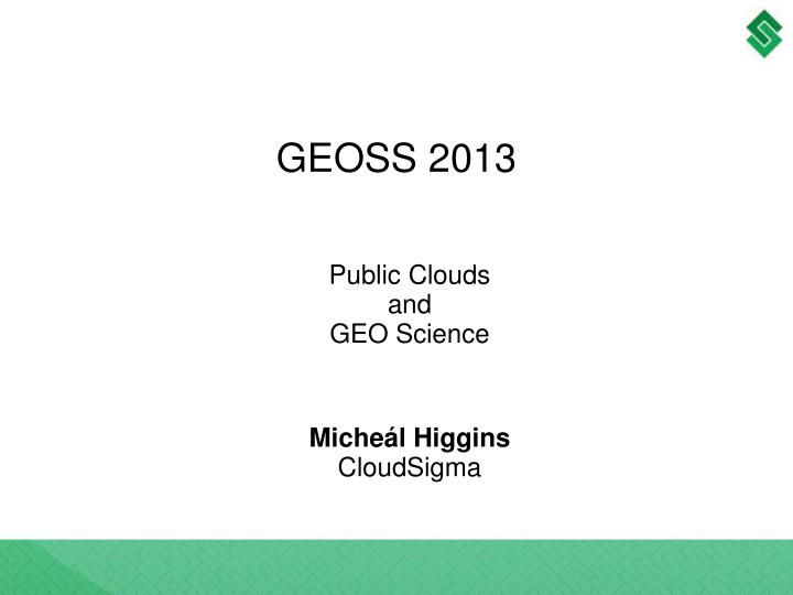 geoss 2013