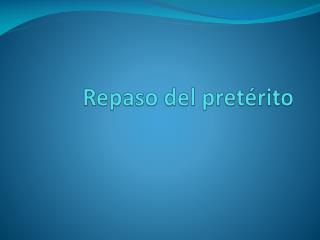 repaso del pret rito