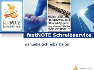manuelle schreibarbeiten