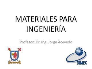 materiales para ingenier a