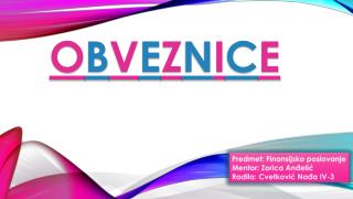 o b v e z n i c e