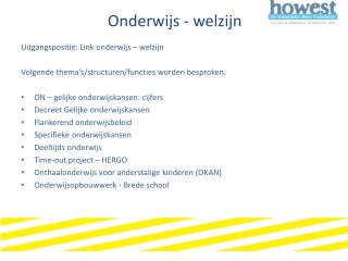 onderwijs welzijn