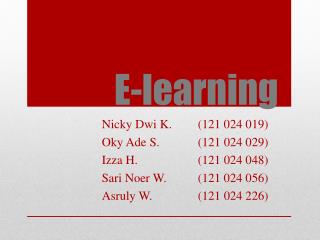 e learning