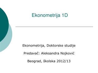 ekonometrija 1d