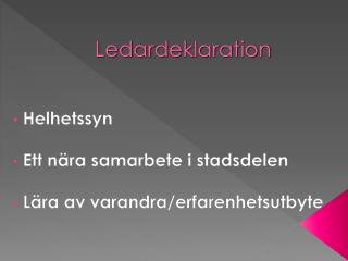 Ledardeklaration