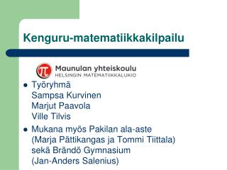 kenguru matematiikkakilpailu