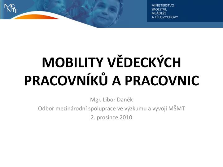 mobility v deck ch pracovn k a pracovnic