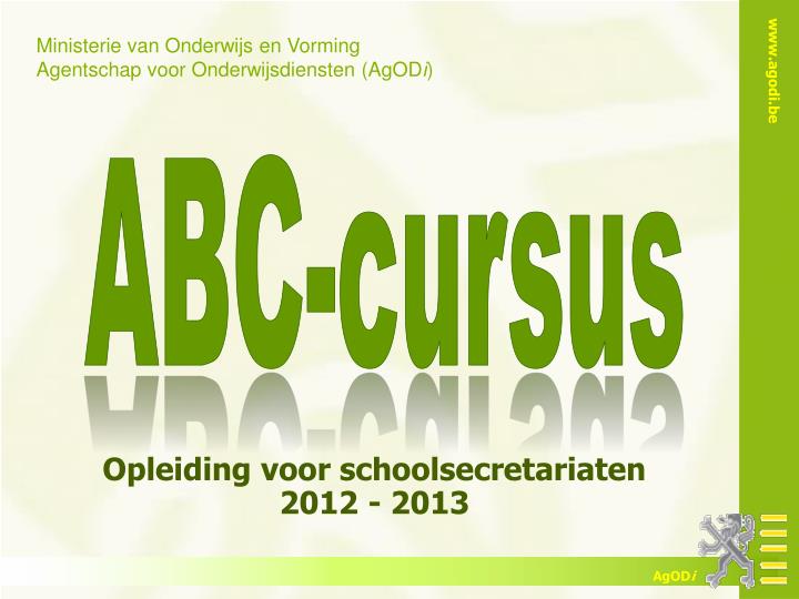 opleiding voor schoolsecretariaten 2012 2013