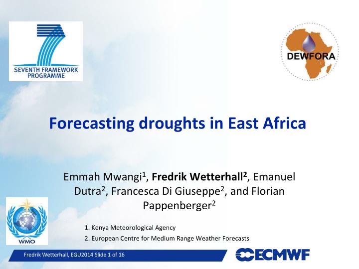 forecasting droughts in east africa