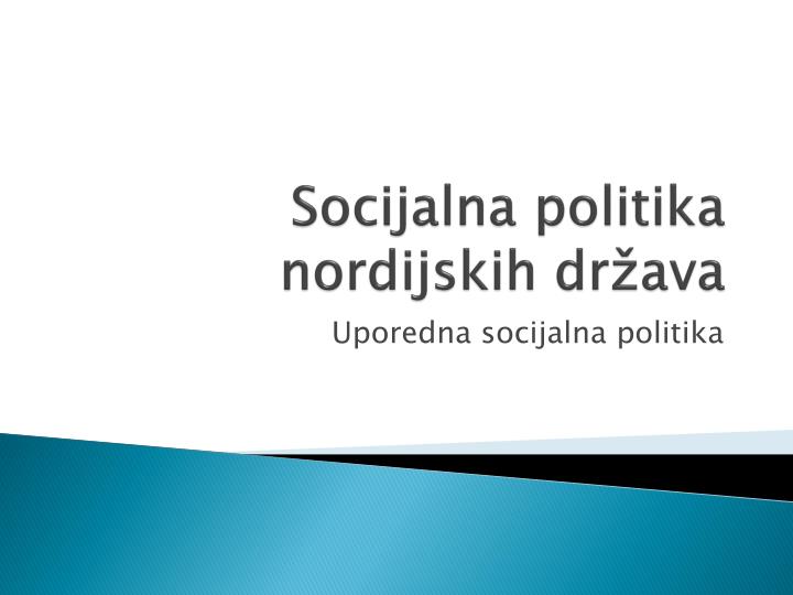 socijalna politika nordijskih dr ava