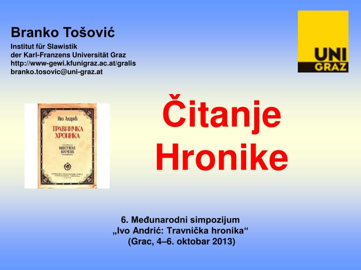 itanje hronike