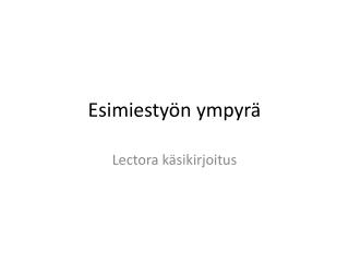 esimiesty n ympyr